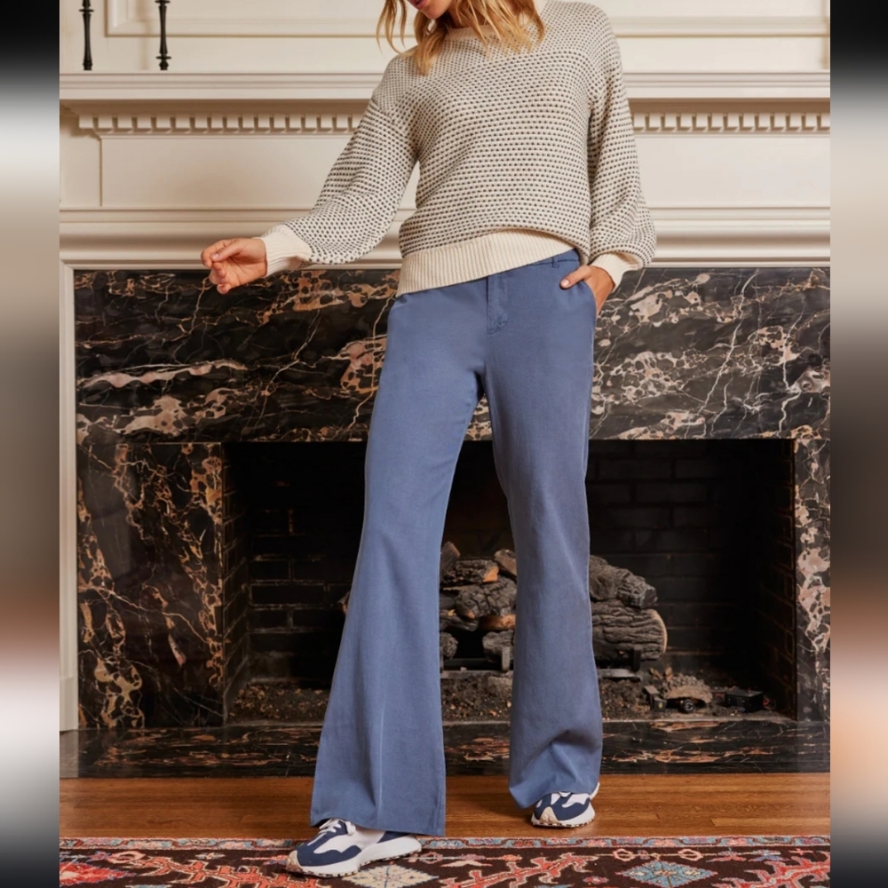summersalt Blue Boot-Cut Pants